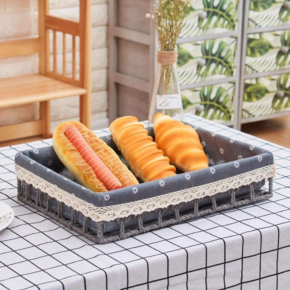 Desktop Woven Storage Basket, Multi-functional Organizer Set, Large+Medium+Small, Woven Craftsmanship
